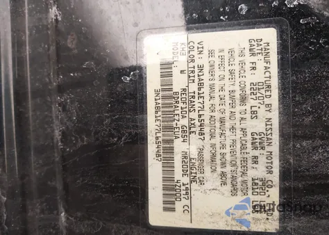 2007 Nissan Sentra 2.0S from USA, damaged, VIN 3N1AB61E77L654487